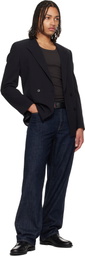 Hugo Black Double-Breasted Blazer