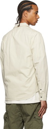 C.P. Company Off-White Gabardine Zipped Lens Shirt