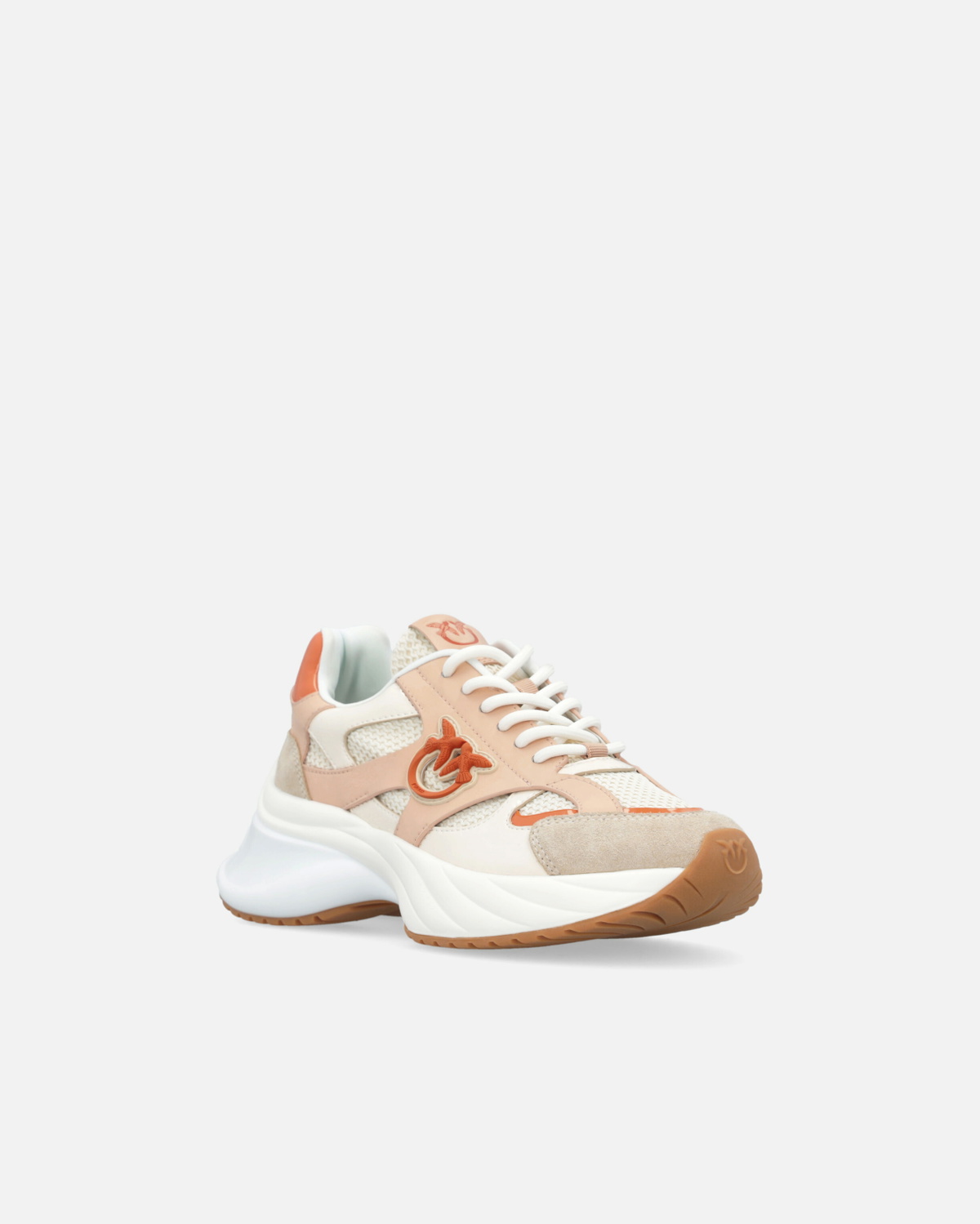 Pinko Neutral Coloured Ariel Sneakers With Patent Details Vexillum Purple