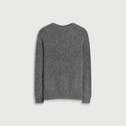 Barbour Men's Scottish Made Cable Crew in Grey Marl