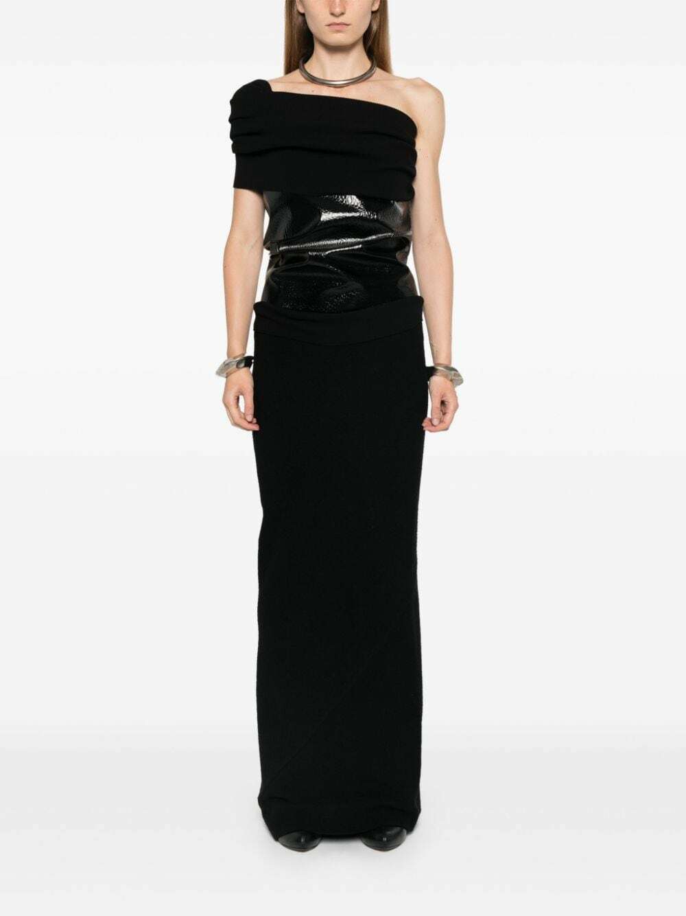 Moncler x Rick Owens Black Cotton Long Skirt