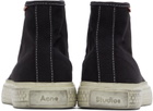 Acne Studios Black & Off-White Canvas High Top Sneakers