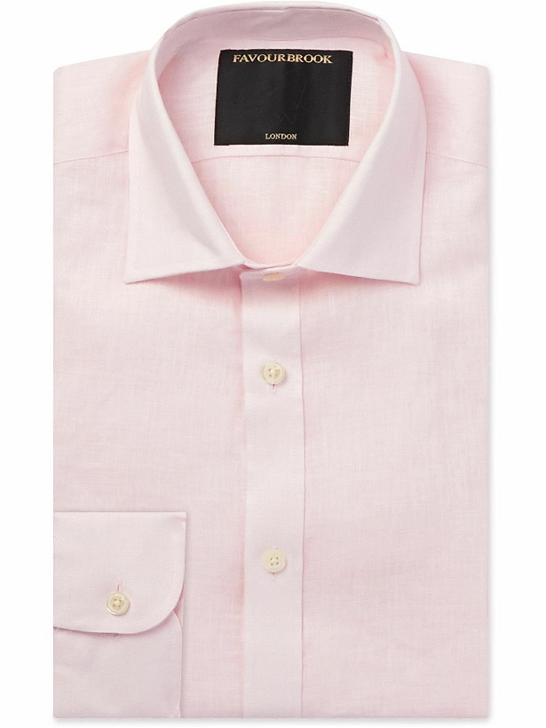 Photo: Favourbrook - Colne Linen Shirt - Pink