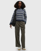 ØLÅF STRIPED POLO KNIT Blue Womens Pullover