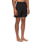 Alexander McQueen Black and Off-White Contrast Swim Shorts