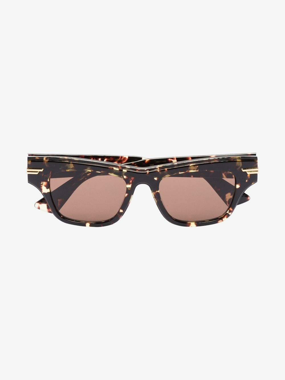 Bottega Veneta Eyewear Brown Mitre Square Sunglasses Bottega Veneta