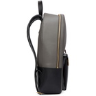 Thom Browne Black and Grey Colorblocked Unstructured Backpack