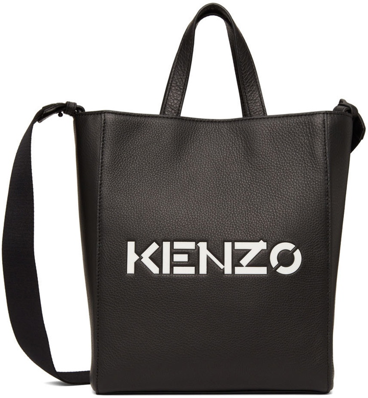 Photo: Kenzo Black Leather Mini Logo Tote