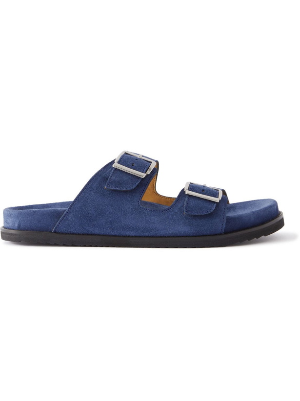 Photo: Mr P. - David Regenerated Suede by evolo Sandals - Blue