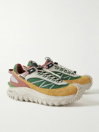 Moncler - Trailgrip Leather-Trimmed Mesh and Suede Sneakers - Green
