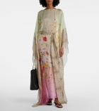 Roberto Cavalli Printed silk kaftan