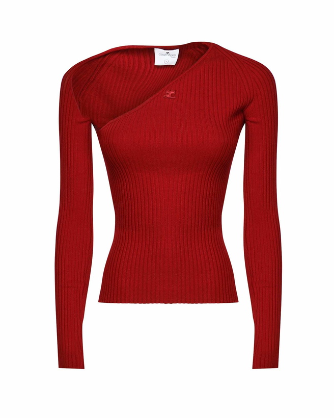 Photo: Courrèges Ribbed Knit Top With Cut-out