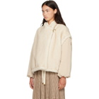 Moncler Off-White Chardonneret Faux-Fur Jacket