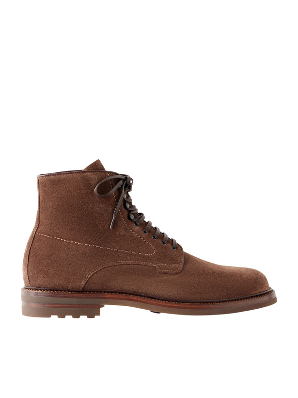 Photo: Officine Creative - Aston Flexi 003 Suede Lace-Up Boots - Brown