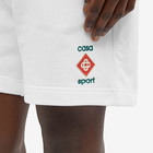 Casablanca Men's Casa Sport Logo Sweat Short in White