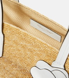 Oscar de la Renta Tulip Small raffia tote bag