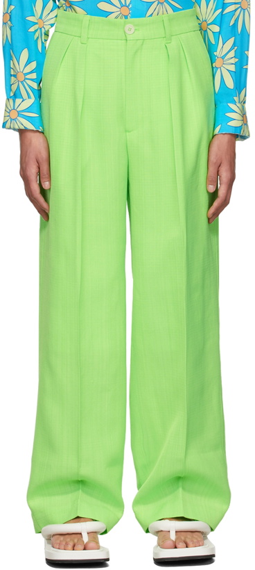 Photo: Jacquemus Green Le Splash 'Le Pantalon Mela' Trousers