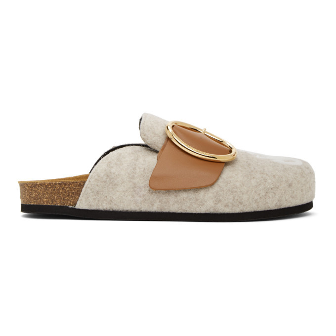 Photo: JW Anderson Beige Low Felt Slippers