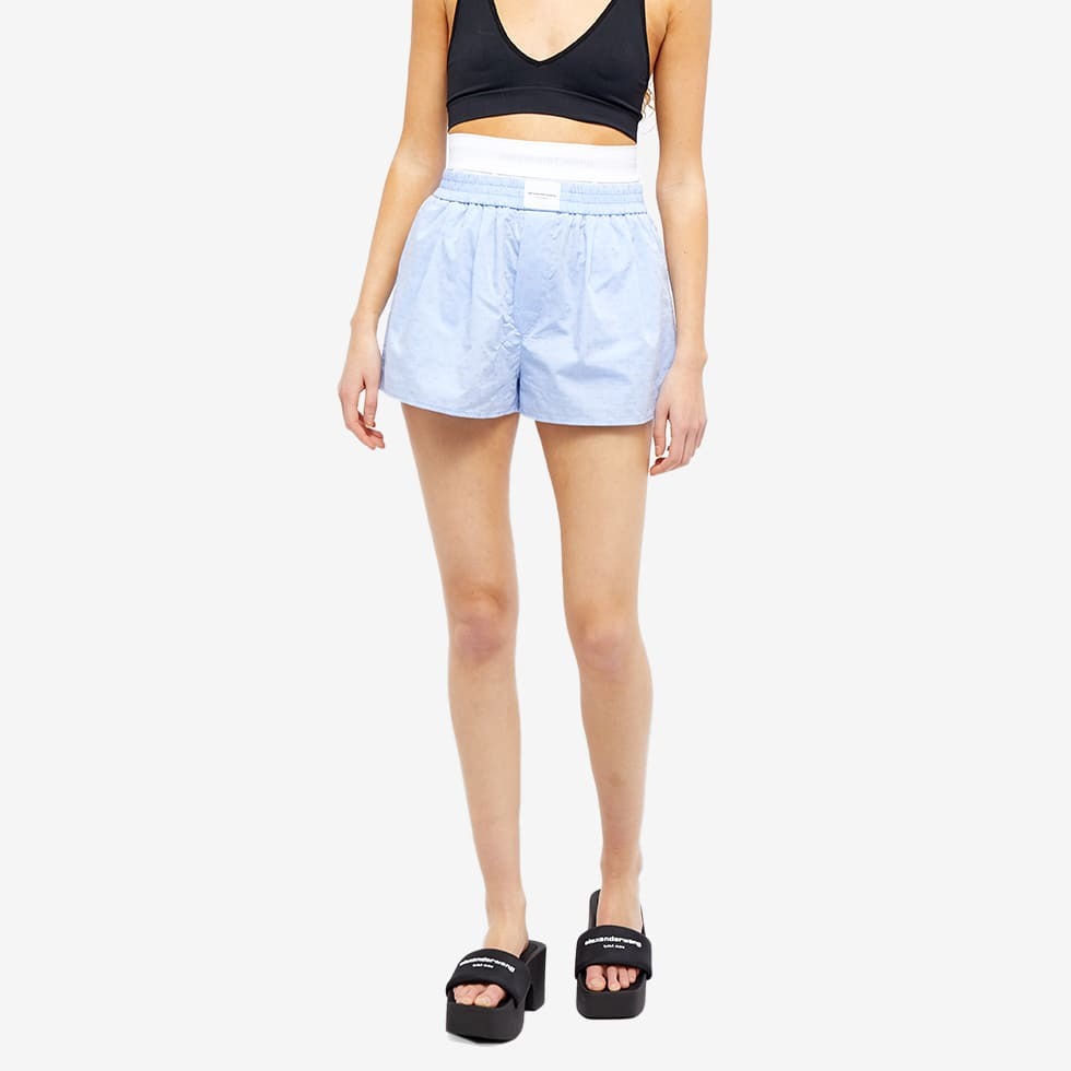 ショートパンツ ALEXANDER WANG Women Shorts  Burmudas 1WC2254812 426 BLUE Alexander Wang High Rise Short in Vintage Medium Blue | FWRD