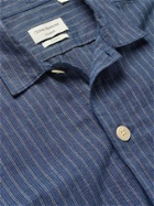 Oliver Spencer Loungewear - Townsend Striped Organic Cotton Pyjama Shirt - Blue