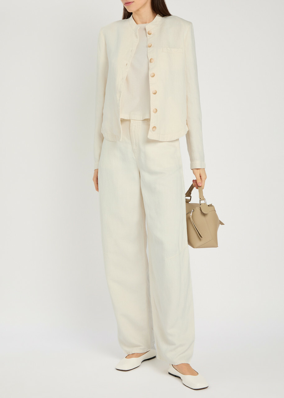 Emporio Armani J3F Balloon-leg Jeans Cream