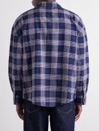 The Elder Statesman - Checked Cotton Shirt - Blue