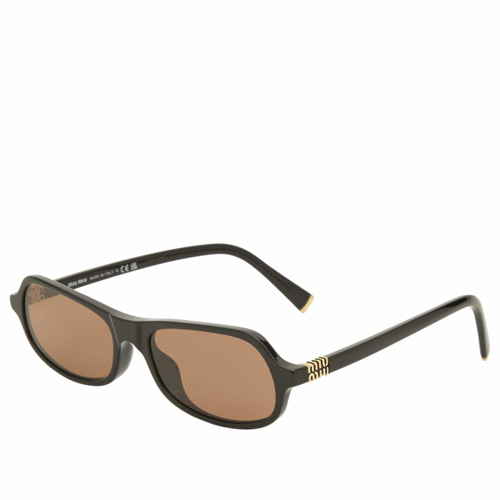 Photo: Miu Miu Eyewear B10SU Sunglasses in Black/Brown 