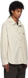 Kijun Off-White Check Hoodie Shirt