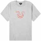 A.P.C. Men's CNY Fire T-Shirt in Heather Grey