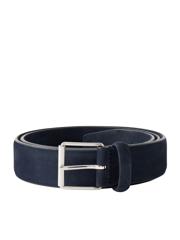 Photo: Anderson's - 3cm Suede Belt - Blue