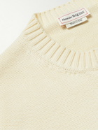 Alexander McQueen - Embroidered Cotton Sweater - Neutrals