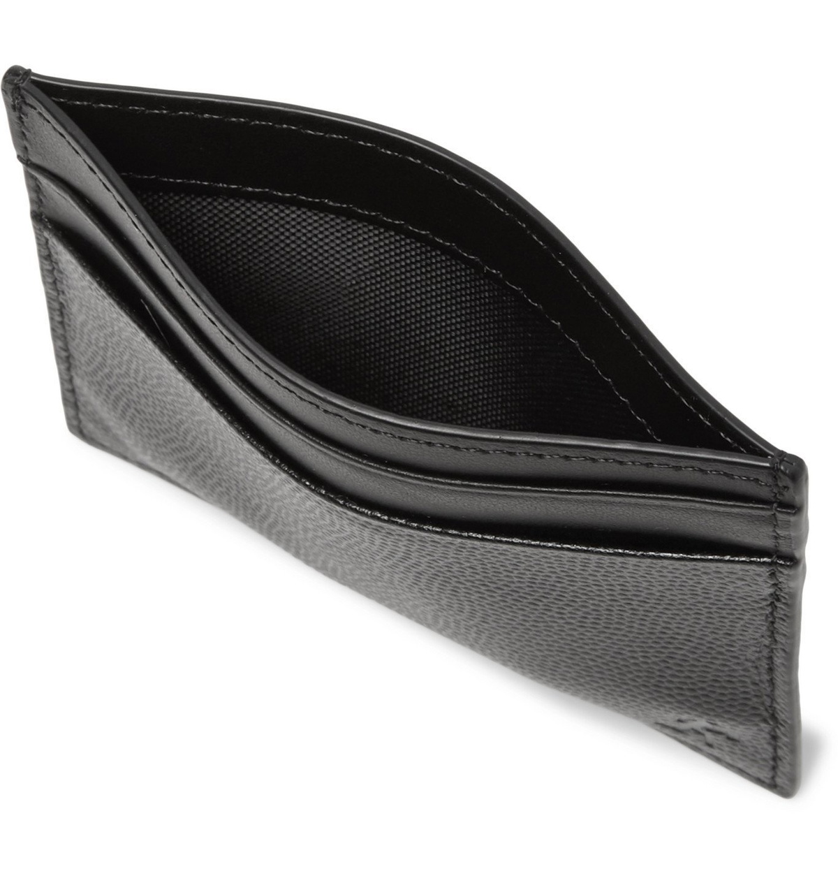 WANT LES ESSENTIELS - Branson Pebble-Grain Leather Cardholder - Black