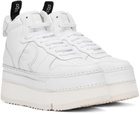R13 White Leather Riot High Top Sneakers