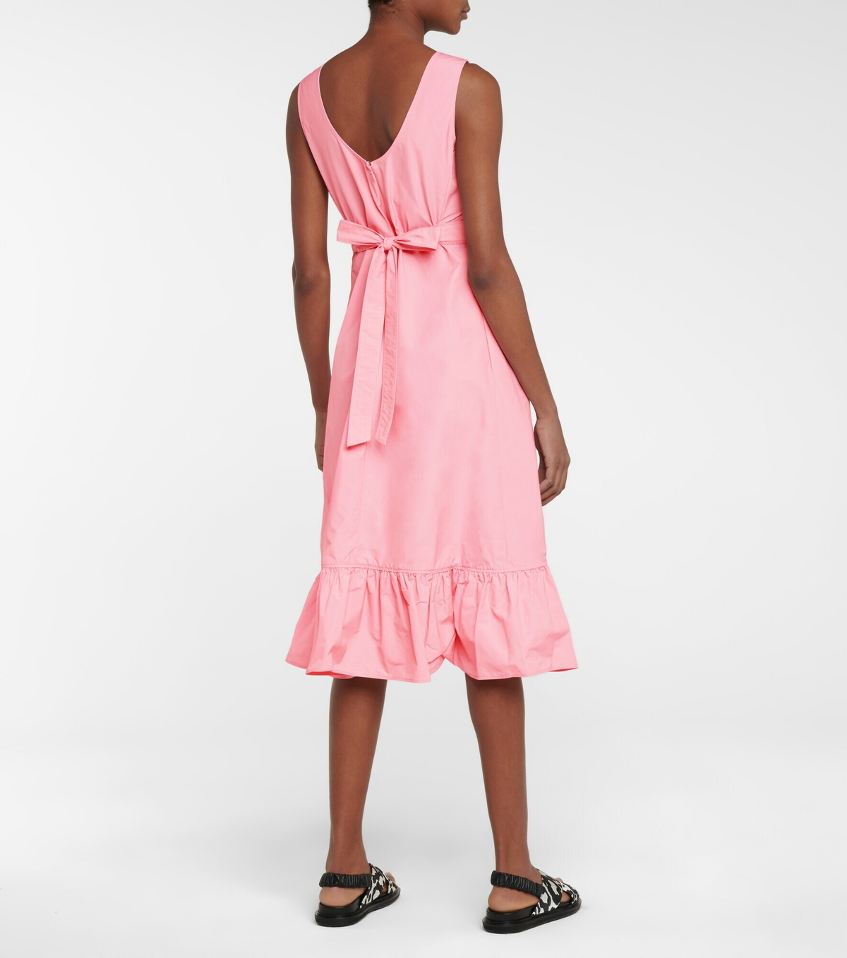 Plan C - Technical faille midi dress