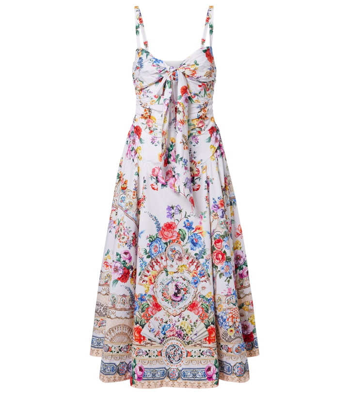 Photo: Camilla Floral cotton-blend midi dress