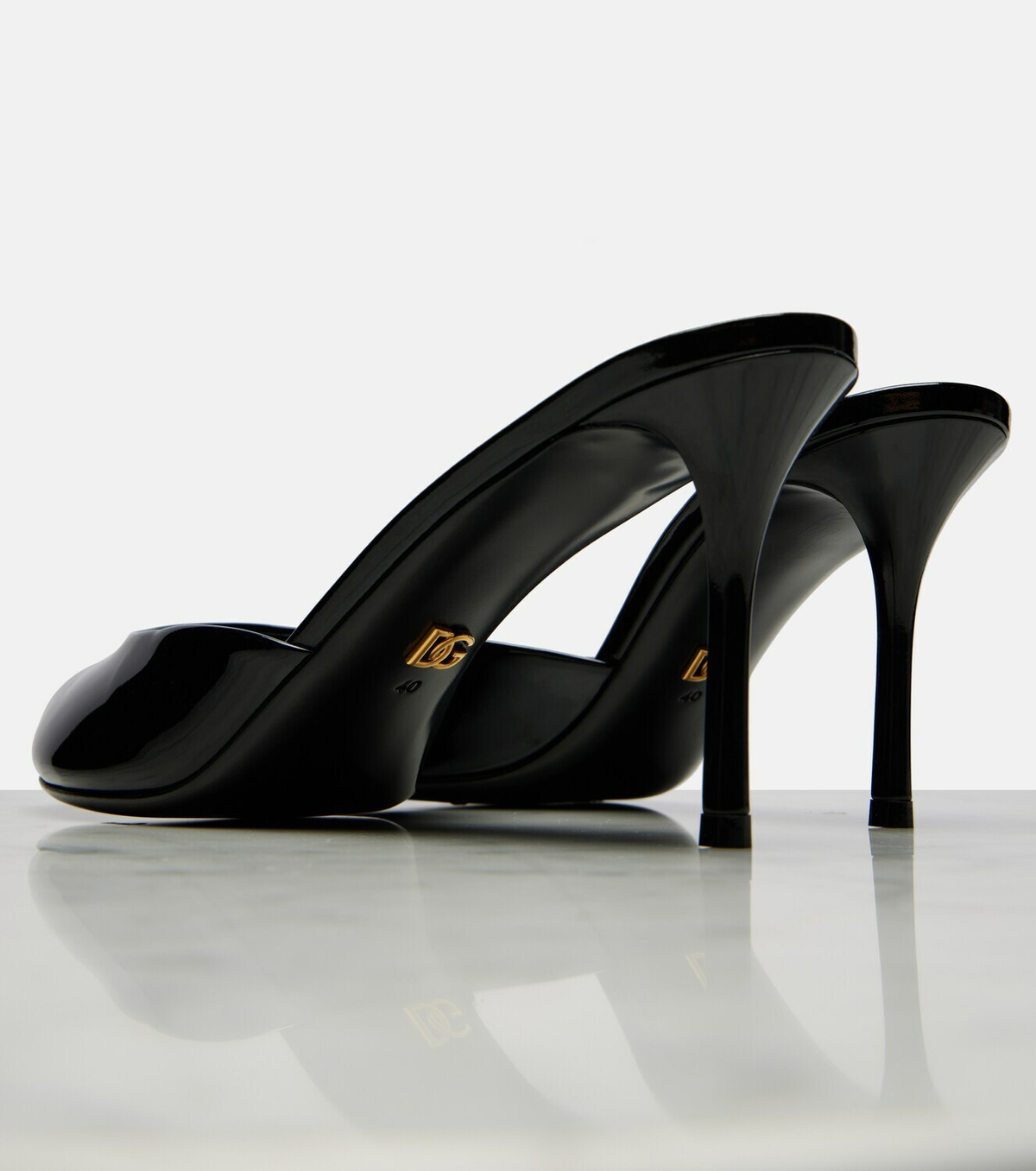 Dolce&Gabbana Keira patent leather mules