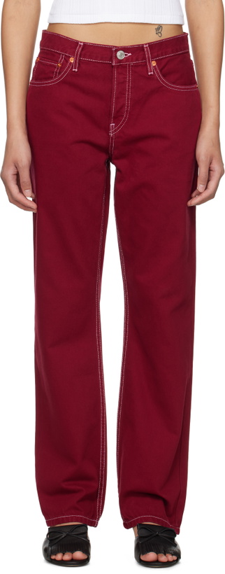 Photo: Re/Done Red 'The Standard' Jeans