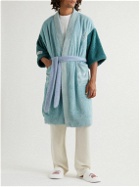 Gallery Dept. - Chateau Josue Logo-Embroidered Upcycled Cotton-Terry Robe - Blue