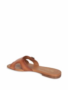 Santoni Brown Slide Buckles Sandals
