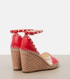 Valentino Garavani Double Rockstud leather espadrille wedges