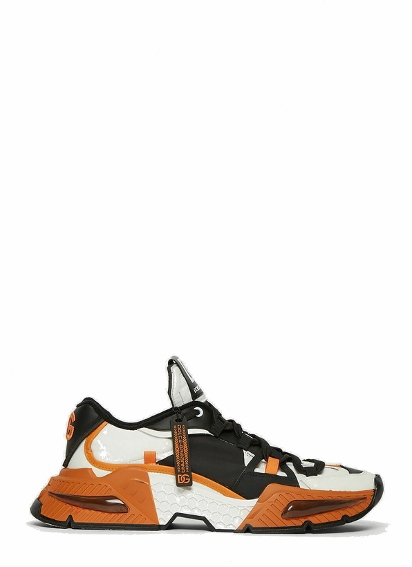 Photo: Logo Tag Sneakers in Orange