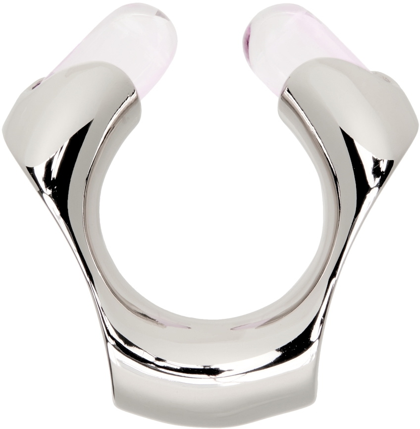 Lorette Colé Duprat Silver & Pink Resin Ring