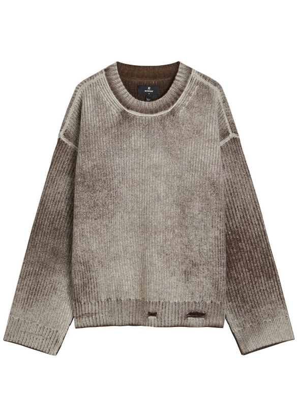 Photo: Represent Reversible Degradé Wool Jumper Black