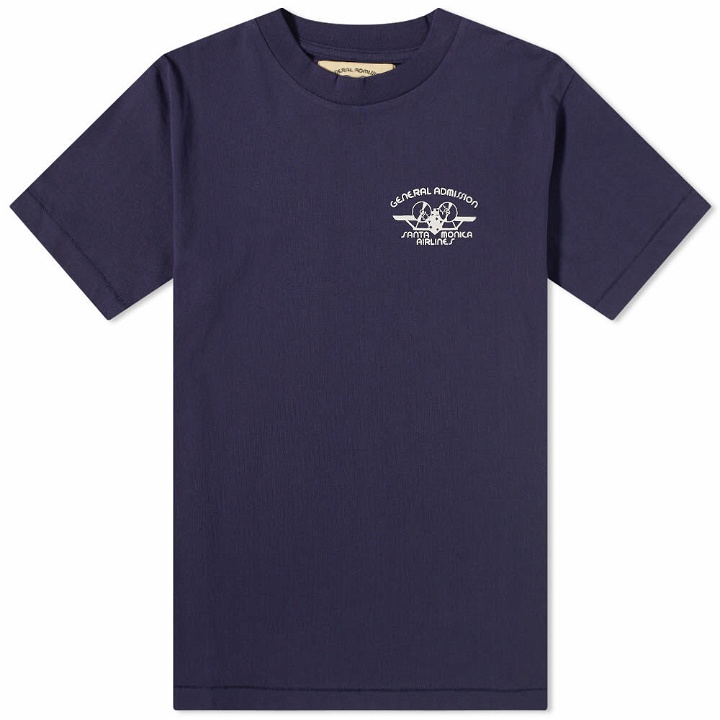 Photo: General Admission Men's s x Santa Monica Airlines Aloha Plane T-Shirt in Navy