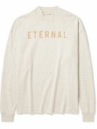 Fear of God - Eternal Logo-Flocked Cotton-Jersey T-Shirt - Neutrals