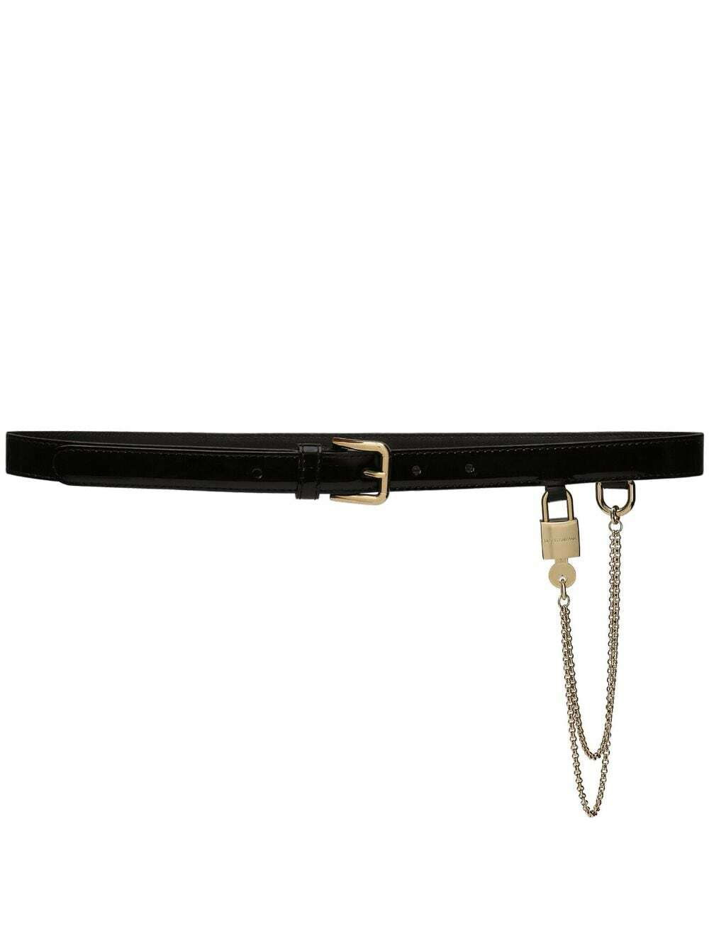 DOLCE & GABBANA - Patent Leather Belt Dolce & Gabbana