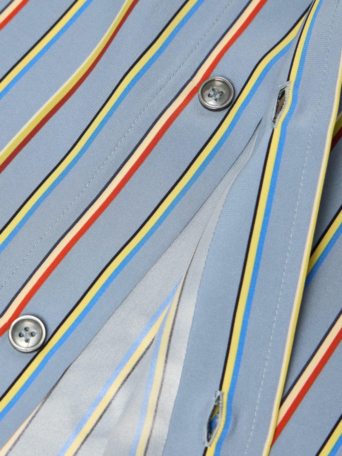 The Elder Statesman - Striped Silk Shirt - Blue