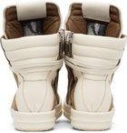 Rick Owens Beige Temple Geobasket Sneakers