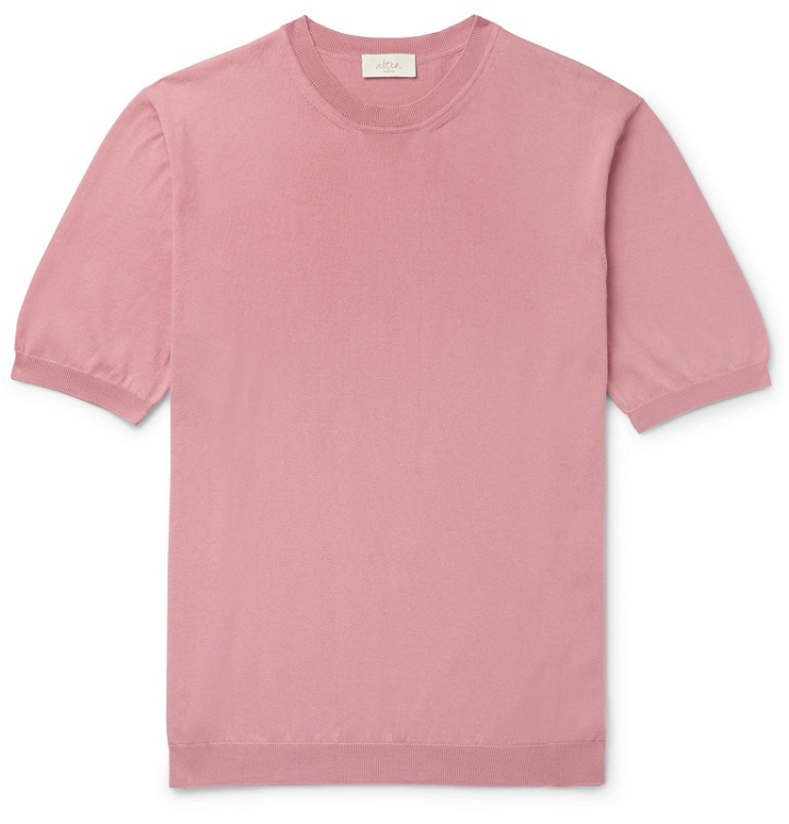 Photo: Altea - Knitted Cotton T-Shirt - Pink