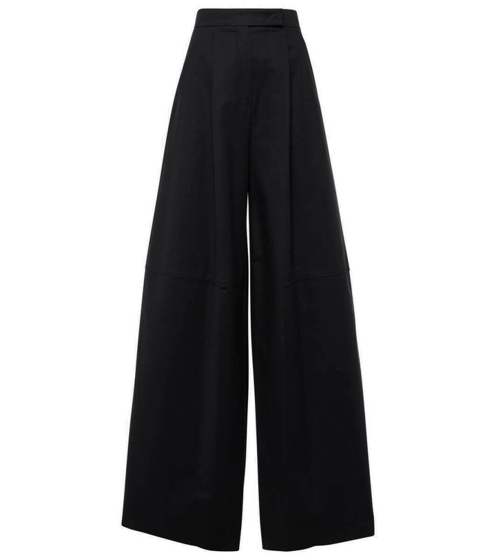 Photo: Max Mara Pleated cotton wide-leg pants